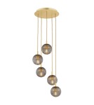 Pendant lamps spheres - Argon PALOMA 2185 glass, brass - product 1