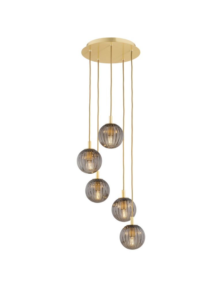 Pendant lamps spheres - Argon PALOMA 2185 glass, brass - product kolory-swiatla.pl 1