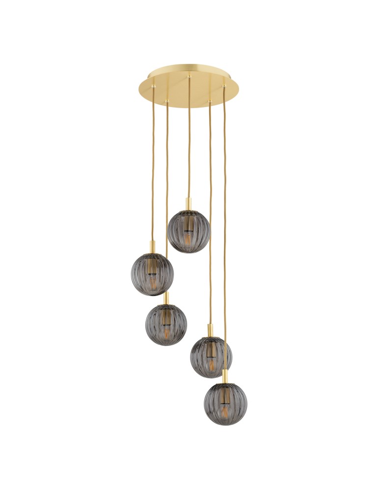 Pendant lamps spheres - Argon PALOMA 2185 glass, brass - product kolory-swiatla.pl 2