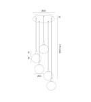 Pendant lamps spheres - Argon PALOMA 2185 glass, brass - product 9