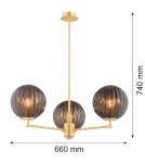 Chandeliers - Argon PALOMA 6310 glass, brass - product 8