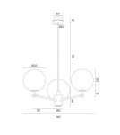 Chandeliers - Argon PALOMA 6310 glass, brass - product 9