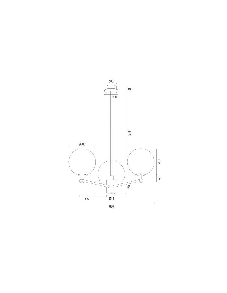 Chandeliers - Argon PALOMA 6310 glass, brass - product kolory-swiatla.pl 9