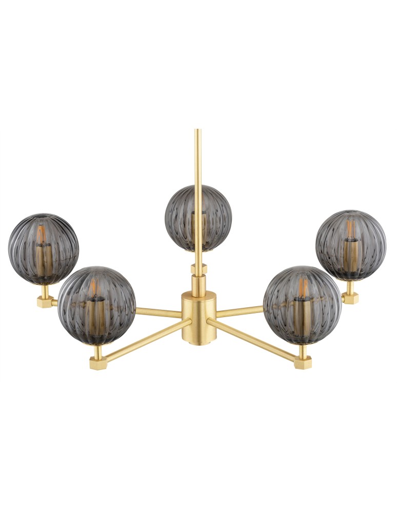 Chandeliers - Argon PALOMA 2186 glass, brass - product kolory-swiatla.pl 4