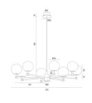 Chandeliers - Argon PALOMA 5069 glass, brass - product 9