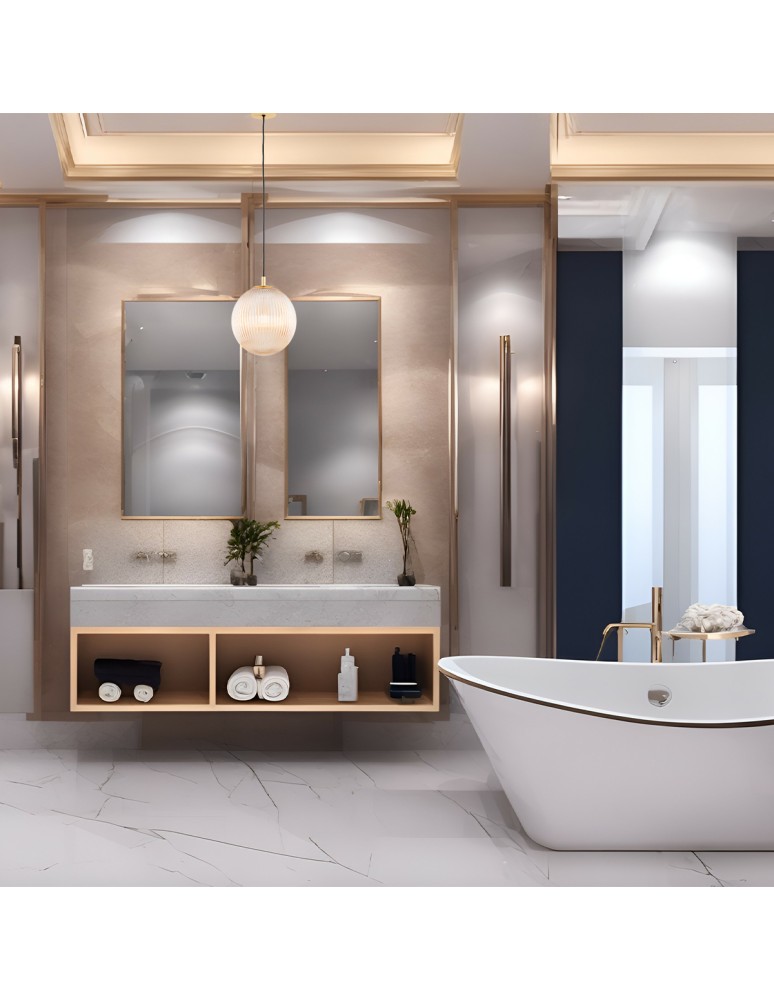 Pendant lamps spheres - Argon PALOMA 8515 glass, brass - product kolory-swiatla.pl 3