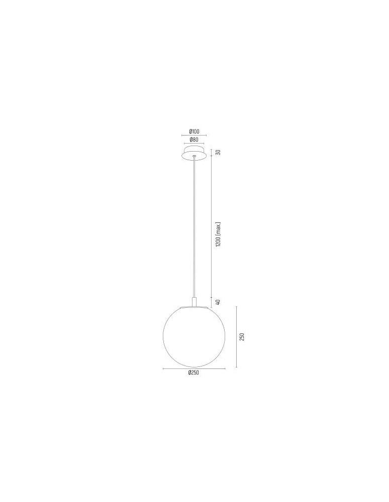 Pendant lamps spheres - Argon PALOMA 8517 glass, brass - product kolory-swiatla.pl 6