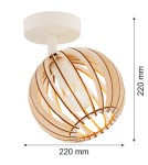 Argon PARULA kinkiet 1 pł. / plafon 1 pł. 1x7W (max) jasny brąz beż 8275