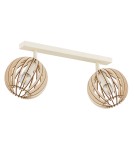 Wooden ceiling lamps - Argon PARULA plafond 2 fl. 2x7W (max) light brown beige 7163 - product 2