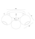 Wooden ceiling lamps - Argon PARULA plafond 3 pl., circle 3x7W (max) light brown beige 6263 - product 4