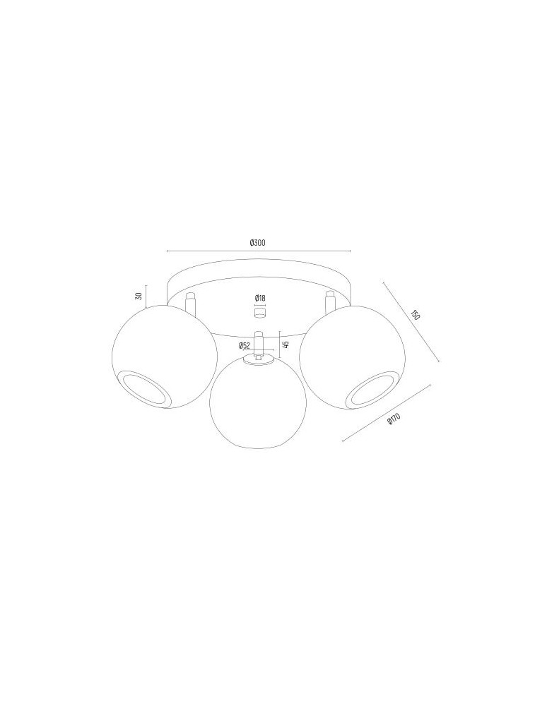 Wooden ceiling lamps - Argon PARULA plafond 3 pl., circle 3x7W (max) light brown beige 6263 - product kolory-swiatla.pl 4
