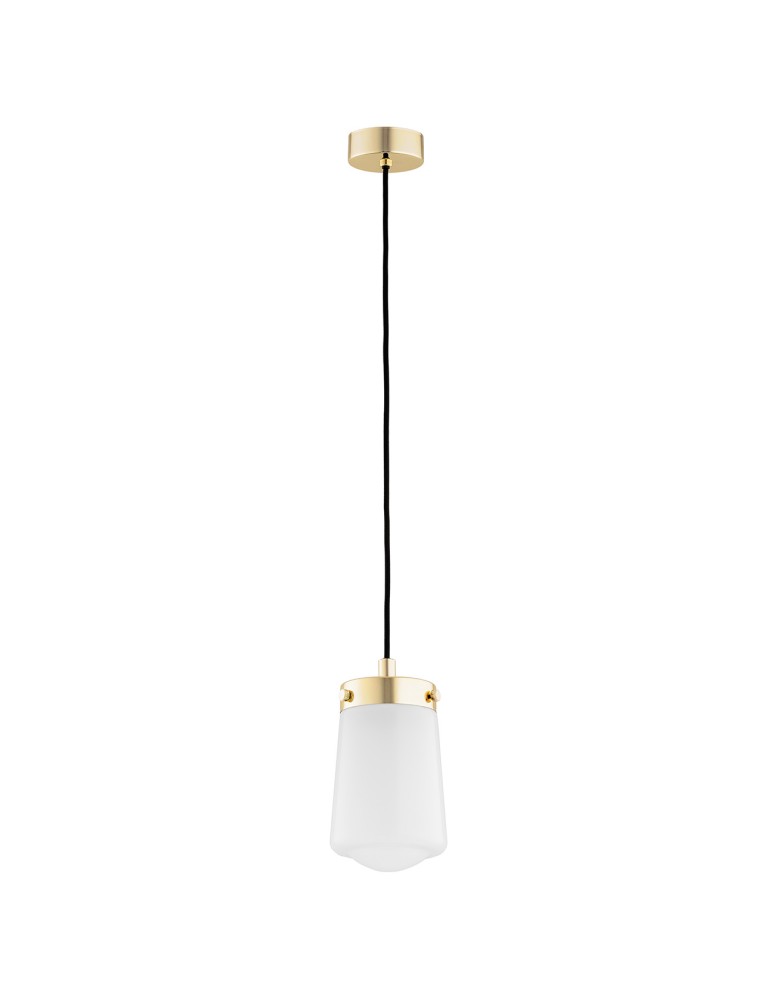 Single pendant lamps - Argon PASADENA 1 fl. pendant lamp 1x15W (max) white gloss brass 8004 - product kolory-swiatla.pl 2