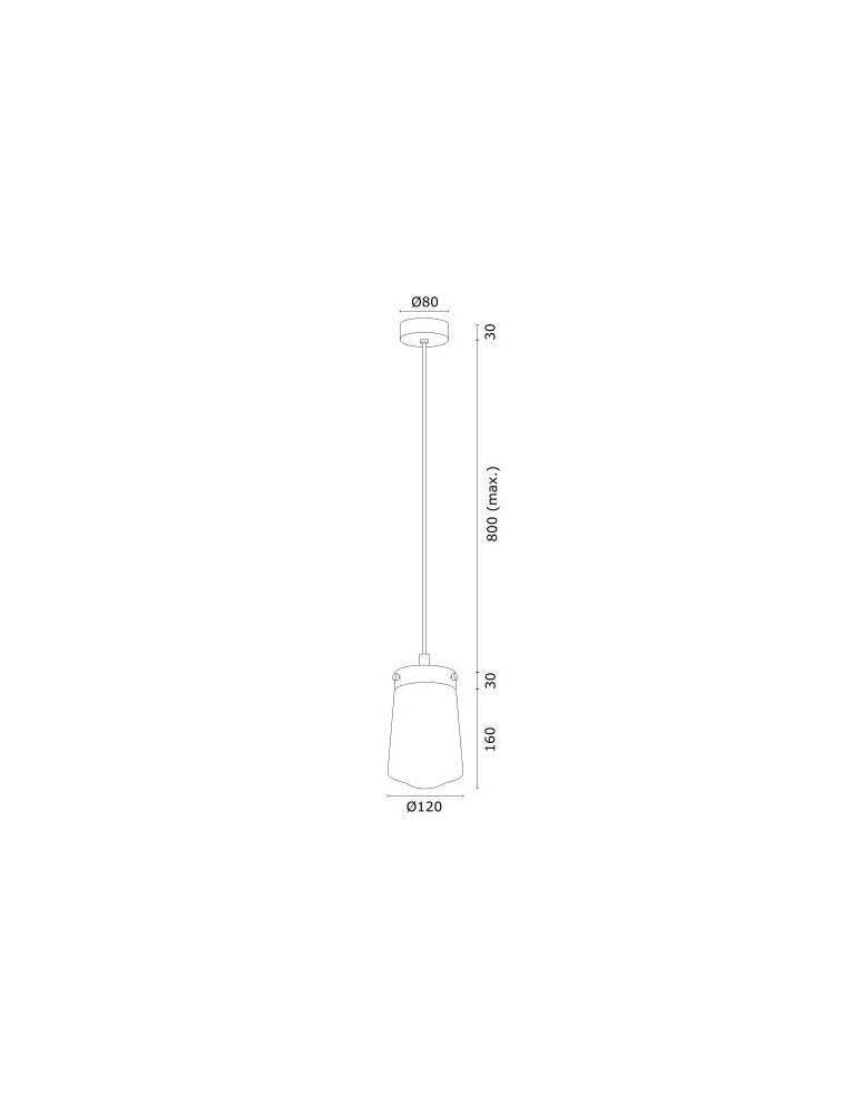 Single pendant lamps - Argon PASADENA 1 fl. pendant lamp 1x15W (max) white gloss brass 8004 - product kolory-swiatla.pl 6