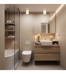 Bathroom ceiling lamps - Argon PASADENA plafond 1 fl. 1x15W (max) white gloss IP44 brass 8005 - product 2