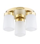 Bathroom ceiling lamps - Argon PASADENA plafond 3 fl. 3x15W (max) gloss white IP44 brass 6165 - product 3