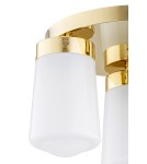 Bathroom ceiling lamps - Argon PASADENA plafond 3 fl. 3x15W (max) gloss white IP44 brass 6165 - product 4