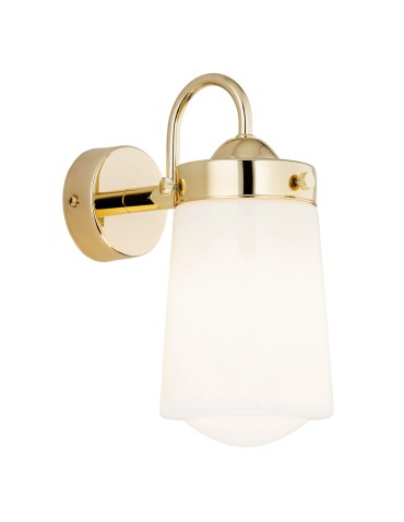 Argon PASADENA wall lamp 1 pł. 1x15W (max) white gloss IP44 brass 4717