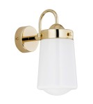 Bathroom wall lamps - Argon PASADENA wall lamp 1 pł. 1x15W (max) white gloss IP44 brass 4717 - product 3