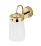 Bathroom wall lamps - Argon PASADENA wall lamp 1 pł. 1x15W (max) white gloss IP44 brass 4717 - product 4