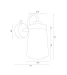 Bathroom wall lamps - Argon PASADENA wall lamp 1 pł. 1x15W (max) white gloss IP44 brass 4717 - product 6