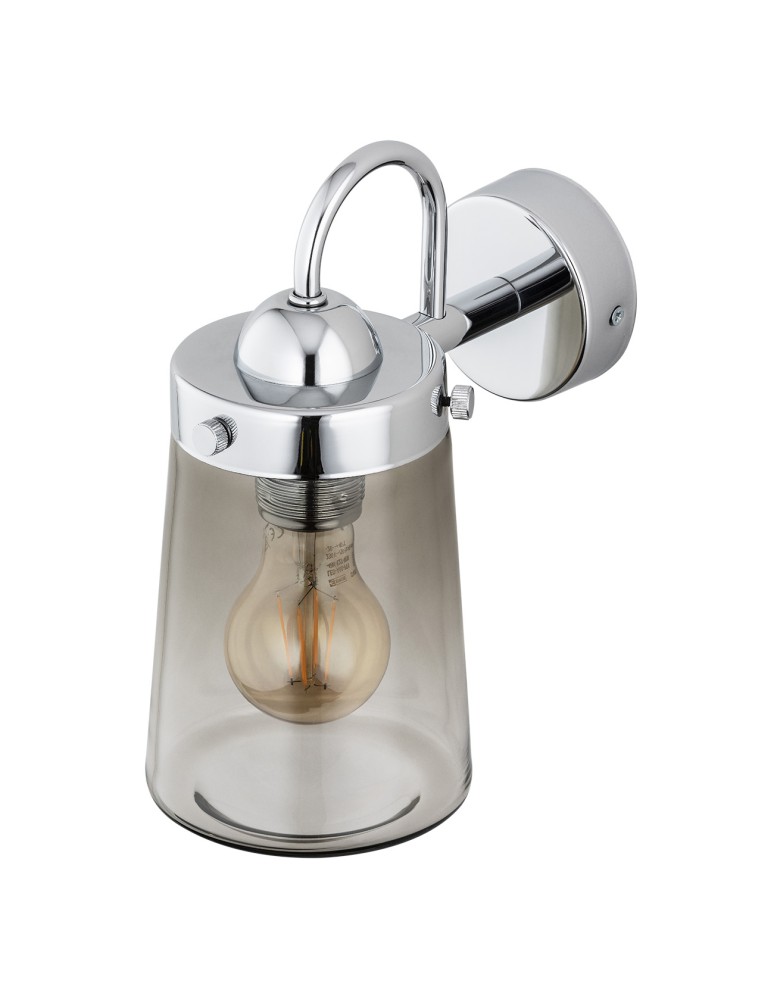 Bathroom wall lamps - Argon PASADENA wall lamp 1 pł. 1x15W (max) smoky IP44 chrome 4718 - product kolory-swiatla.pl 4