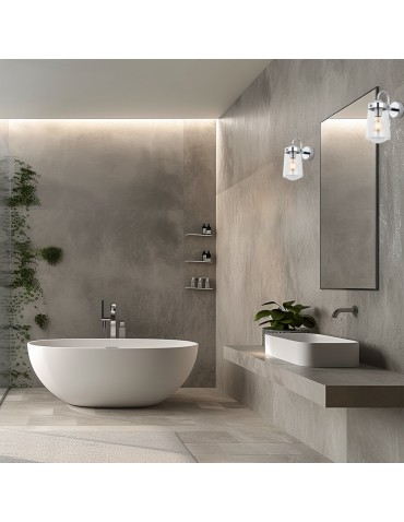 Argon PASADENA kinkiet 1 pł. 1x15W (max) transparentny IP44 chrom 4719 - produkt 2