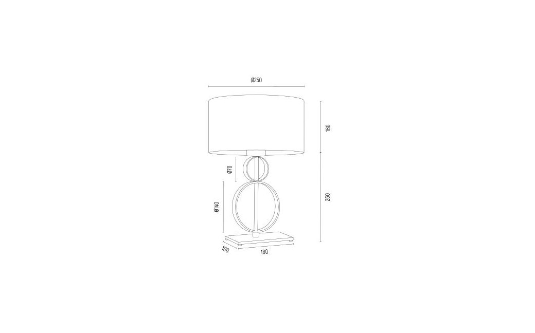 Argon PERSEO l.stołowa 1 pł. 1x15W (max) śmietankowy złoty 8310