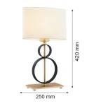 Modern table lamps - Argon PERSEO 1 fl. table lamp 1x15W (max) cream black 8373 - product 4