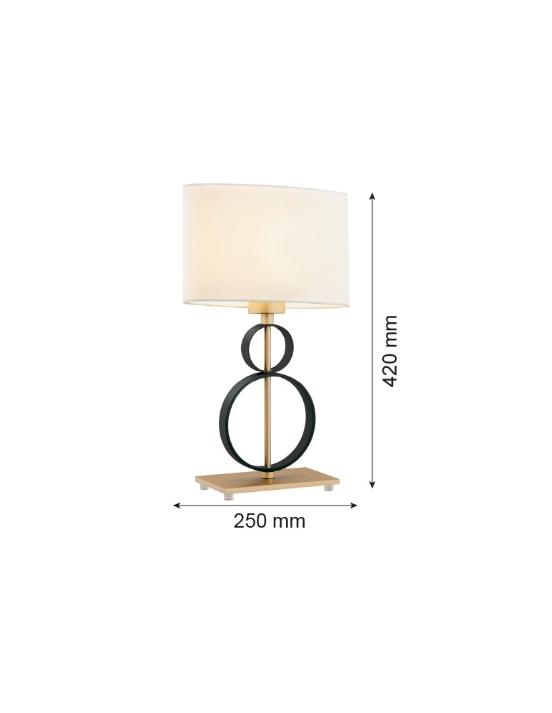 Modern table lamps - Argon PERSEO 1 fl. table lamp 1x15W (max) cream black 8373 - product kolory-swiatla.pl 4