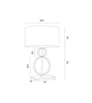 Modern table lamps - Argon PERSEO 1 fl. table lamp 1x15W (max) cream black 8373 - product 5