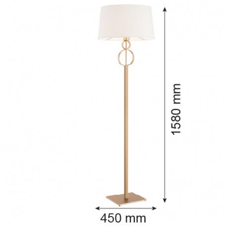 Argon PERSEO l. podłogowa 1 pł. 1x15W (max) śmietankowy złoty 8374