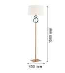 Floor lamps with lampshade - Argon PERSEO l. floor lamp 1 pł. 1x15W (max) cream green 8375 - product 3