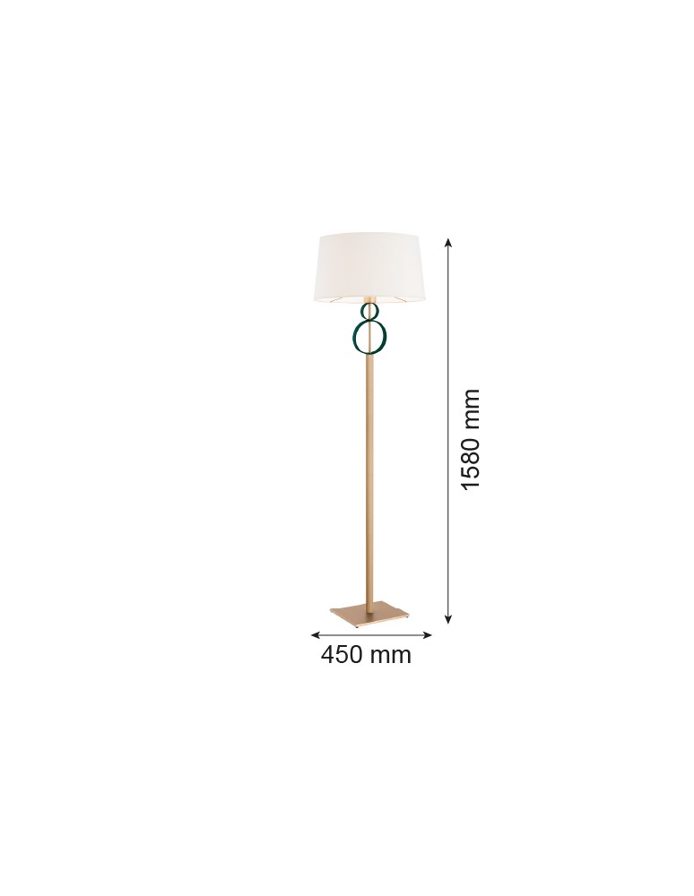 Floor lamps with lampshade - Argon PERSEO l. floor lamp 1 pł. 1x15W (max) cream green 8375 - product kolory-swiatla.pl 3