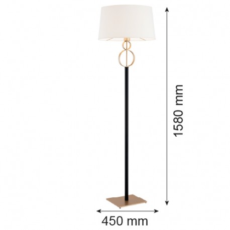 Argon PERSEO l. podłogowa 1 pł. 1x15W (max) śmietankowy czarny 8309