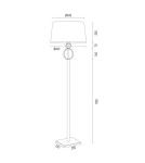 Floor lamps with lampshade - Argon PERSEO l. floor lamp 1 pł. 1x15W (max) cream black 8309 - product 5