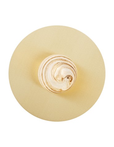 Argon PIAVA 8449 wall lamp / plafond 1 pł. shade white and brown (marble), elements brass glass, brass