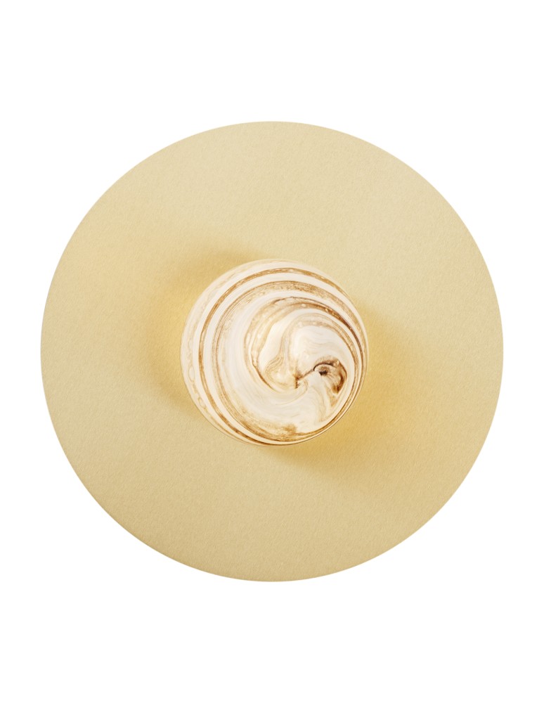 Designer wall lamps - Argon PIAVA 8449 wall lamp / plafond 1 pł. shade white and brown (marble), elements brass glass, brass - product kolory-swiatla.pl 1