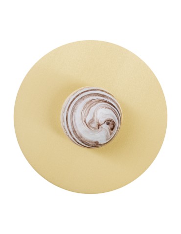 Argon PIAVA 8449 wall lamp / plafond 1 pł. shade white and brown (marble), elements brass glass, brass - product 2