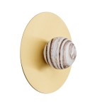 Designer wall lamps - Argon PIAVA 8449 wall lamp / plafond 1 pł. shade white and brown (marble), elements brass glass, brass - product 4