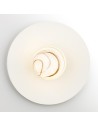 Argon PIAVA 8445 wall lamp / plafond 1 pł., shade white-brown (marble), elements cream white glass, lacquered steel