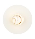 Designer wall lamps - Argon PIAVA 8445 wall lamp / plafond 1 pł., shade white-brown (marble), elements cream white glass, lacquered steel - product 2