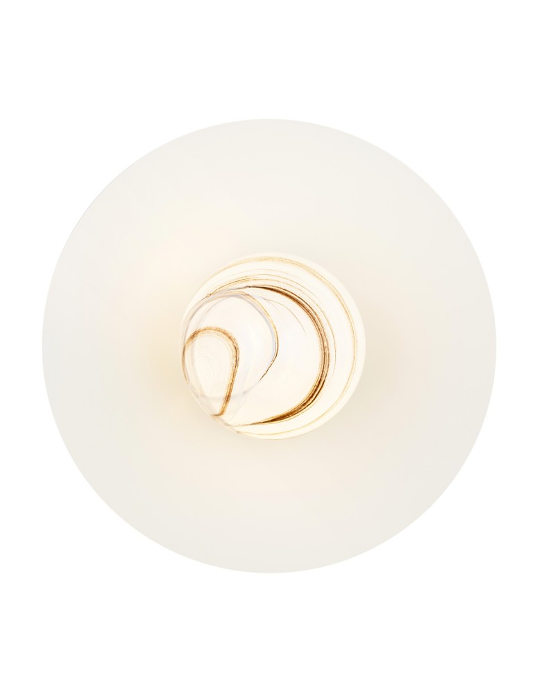 Designer wall lamps - Argon PIAVA 8445 wall lamp / plafond 1 pł., shade white-brown (marble), elements cream white glass, lacquered steel - product kolory-swiatla.pl 2