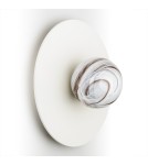 Designer wall lamps - Argon PIAVA 8445 wall lamp / plafond 1 pł., shade white-brown (marble), elements cream white glass, lacquered steel - product 3