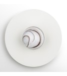 Designer wall lamps - Argon PIAVA 8445 wall lamp / plafond 1 pł., shade white-brown (marble), elements cream white glass, lacquered steel - product 5