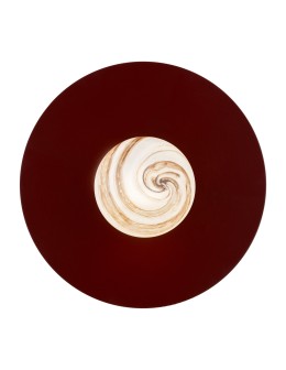 Argon PIAVA 8446 kinkiet / plafon 1 pł., klosz biało-brązowy (marmurek), elementy czekoladowe brązowe szkło, stal lakierowa