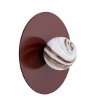 Designer wall lamps - Argon PIAVA 8446 wall lamp / plafond 1 pł., shade white and brown (marble), elements chocolate brown glass, lacquered steel - product 2