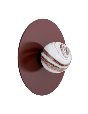 Argon PIAVA 8446 wall lamp / plafond 1 pł., shade white and brown (marble), elements chocolate brown glass, lacquered steel - product 2