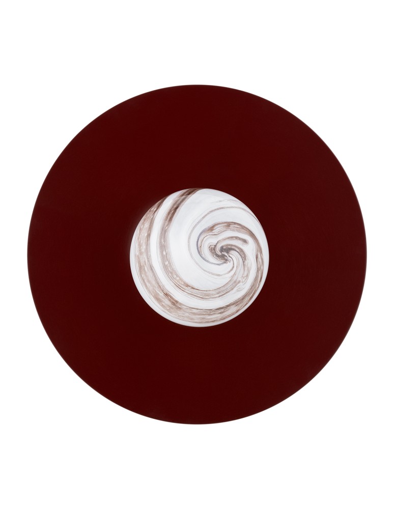 Designer wall lamps - Argon PIAVA 8446 wall lamp / plafond 1 pł., shade white and brown (marble), elements chocolate brown glass, lacquered steel - product kolory-swiatla.pl 3