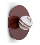 Designer wall lamps - Argon PIAVA 8446 wall lamp / plafond 1 pł., shade white and brown (marble), elements chocolate brown glass, lacquered steel - product 4