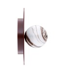 Designer wall lamps - Argon PIAVA 8446 wall lamp / plafond 1 pł., shade white and brown (marble), elements chocolate brown glass, lacquered steel - product 5